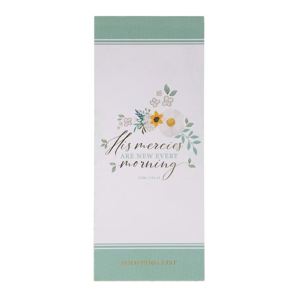 Magnetic Notepad - His Mercies are New Shopping List