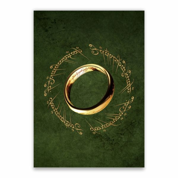 The One Ring Green Background Poster - A1