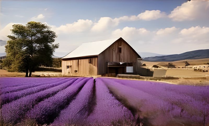RootedArt Canvas Wall Art Home Decor - fields of lavender 3
