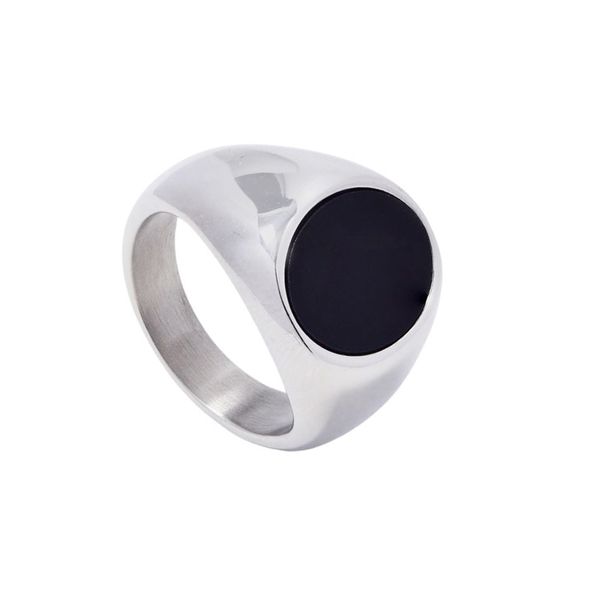 Xcalibur Oval Signet Stainless Steel Ring
