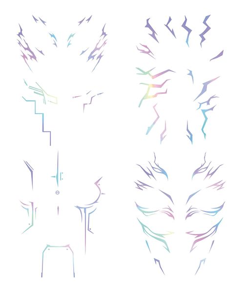 Cosplay Temporary Tattoos Stickers for Cosplay, Halloween and Party Makeup