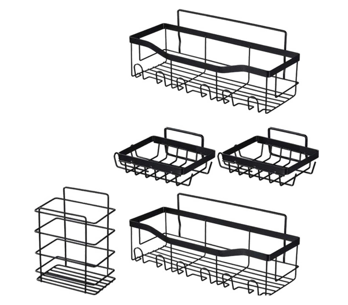 Adhesive Shower Caddy, 5 Pack Rustproof Stainless Steel Bath Organizers