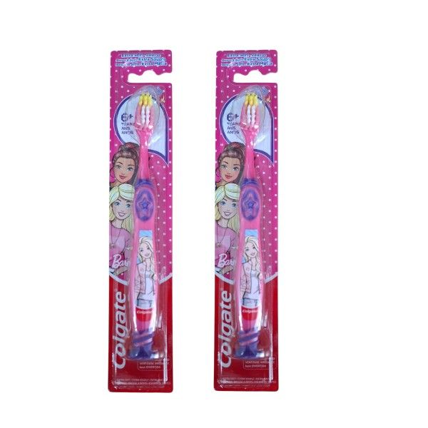 Colgate Barbie 6+ Toothbrush Pink - 2 Pack