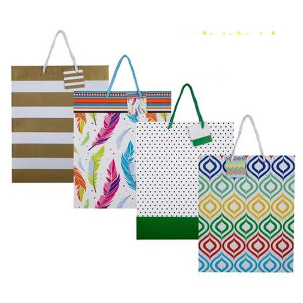 Paper Gift Bag Jumbo Everyday - 33cm x 45cm (4 Pack)