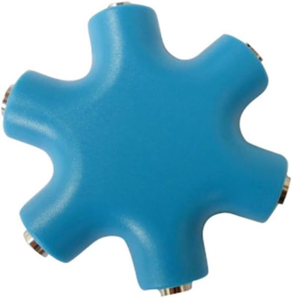 Snow-Shaped Audio Sharing Earphone Splitter Adapter With Portable Keychain