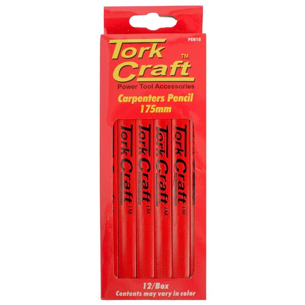 Tork Craft - Carpenters Pencil 175mm - 12 Per Box