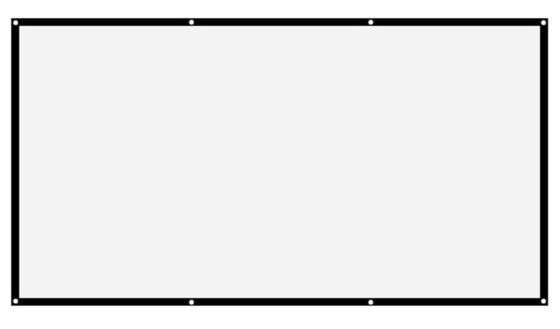 Projector Screen 120 Inches 16:9 Thicken Portable Non Crease Soft White