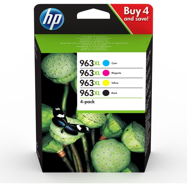 HP 963XL 4-pack High Yield Black/Cyan/Magenta/Yellow Ink Cartridges