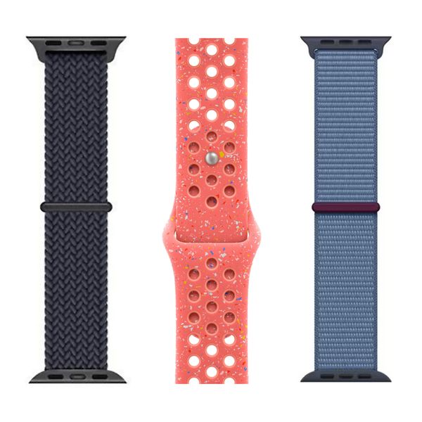 3-Pack Watch Bands Straps for Apple Watch (Fits: 44/45/49mm)