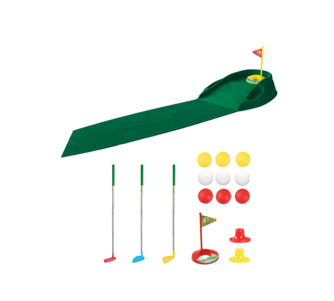 SamMag Biz Kid Training Golf Mat Set - Fun &amp; Safe Indoor/Outdoor Practice