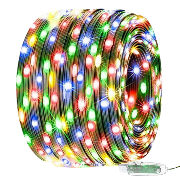 Stellar Lighting 10m LED Green Wire Fairy Light 200 LED - Colourful LED