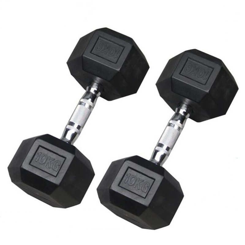 Rubber Hex Dumbbells 10kg Set Of 2 Shop Today. Get it Tomorrow