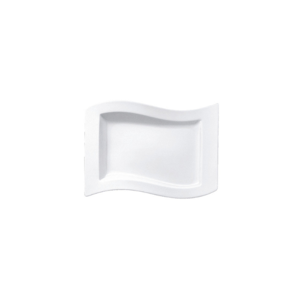 Continental China White Platter - Wave Rectangular 27 x 21.5cm