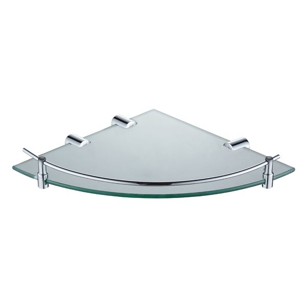 Wildberry Glass Shelf With Steel Rail - 200mm