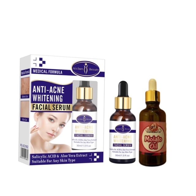 Aichun Beauty Anti-Acne Facial Serum & Riita Organics Molato Oil - 2 ...