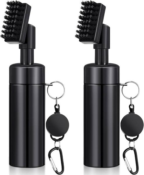 Mahlia 2 x Golf Club Cleaning Brush with Spray and Retractable Clip