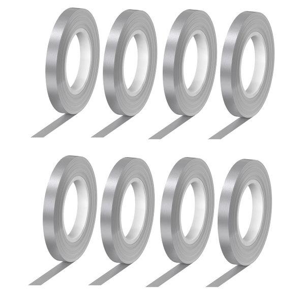 Silver Party Balloon &amp; Banner Ribbon 5m (Pack of 8)