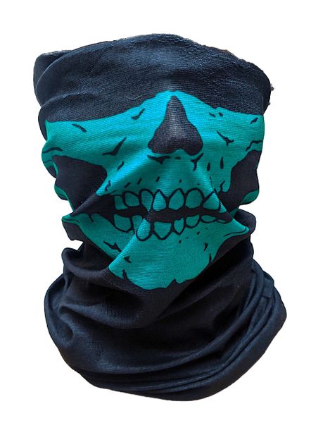 SKA Skull Mask Neckwarmer Black &amp; Green