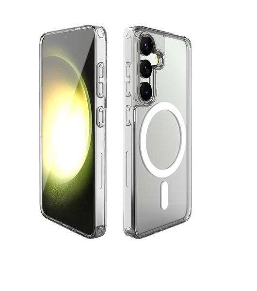 Transparent Magsafe Protective Case Back Cover Compatible with Samsung Galaxy S24 Ultra