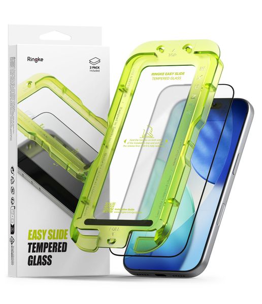 Easy Slide Premium Tempered Glass 2 Pack Screen Protector for iPhone 17 Pro