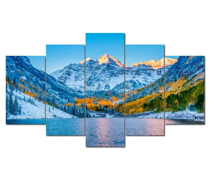 Snowy Mountain - 5 Panel Split Canvas