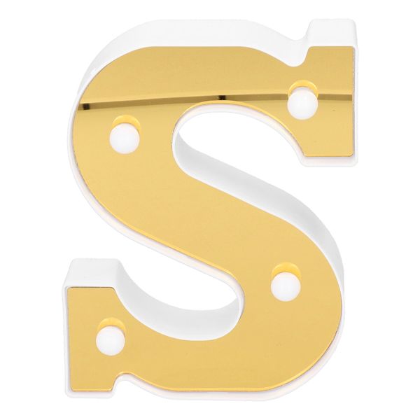 Gold Letter S LED Alphabet Night Light