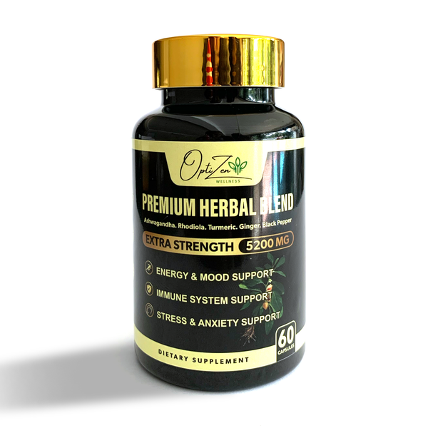 OptiZen Premium Herbal Blend - Natural Stress Relief Calm Overall Wellbeing