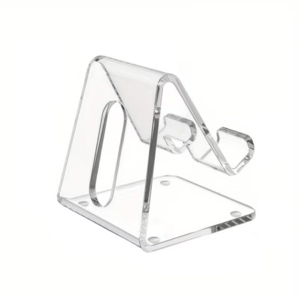Clear Acrylic Phone Stand with Minimalist Transparent Design