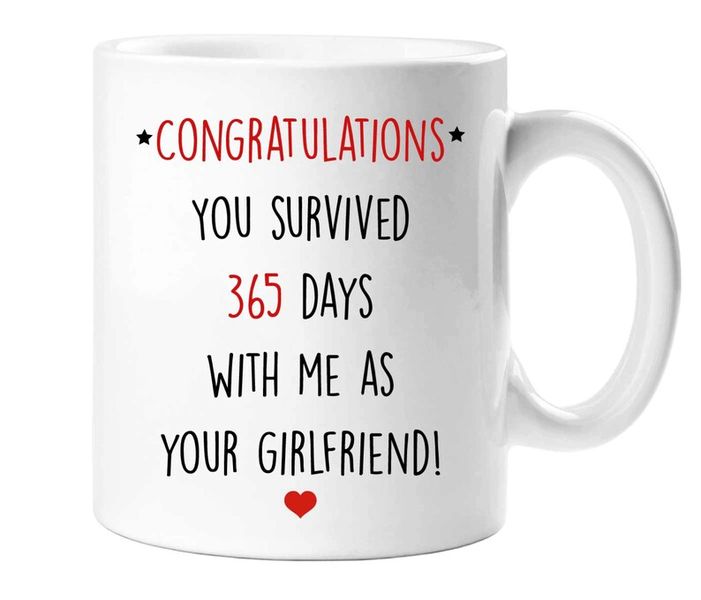 You Survived 365 Days Girlfriend/Boyfriend 11 OZ Mug
