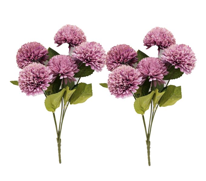 Set of 2 Artificial Dahlia Flowers with Long Stem