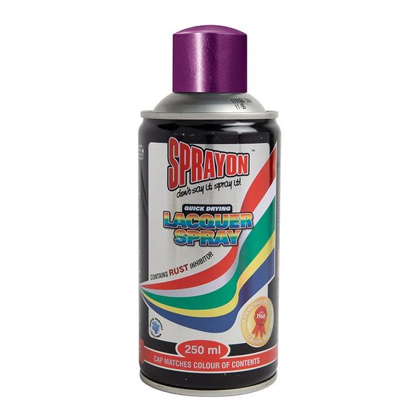 Bulk Pack x 4 Sprayon Spray Paint 250ml Metalic Purple