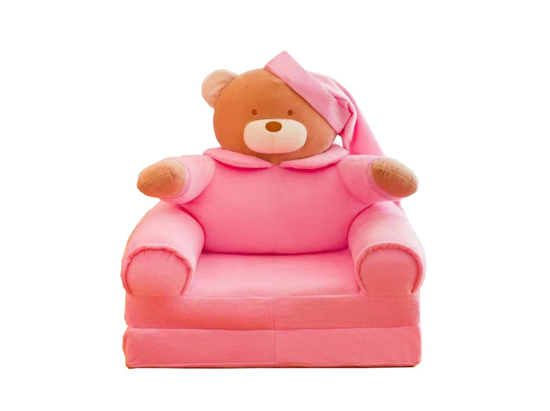 Expandable Baby Sofa Chair Stool Lazy -Pink- Bear