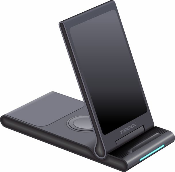 TROO Certified Travel Wireless Charging Stand (Apple iWatch,iPhone,Airpods)