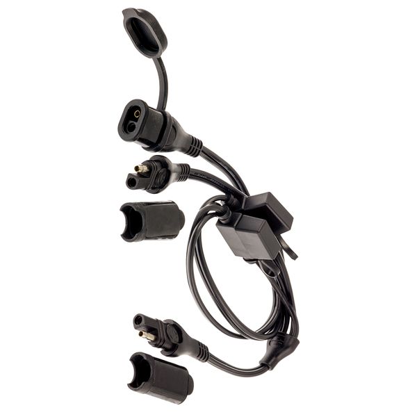OptiMate Y-splitter cable - SAE in to 2 x fused SAE out
