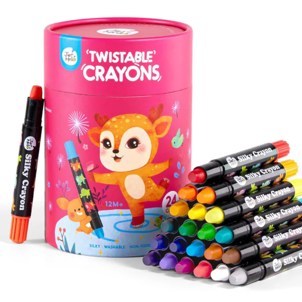 Jar Meló - Twistable Silky Crayons - Washable - 24 Colours