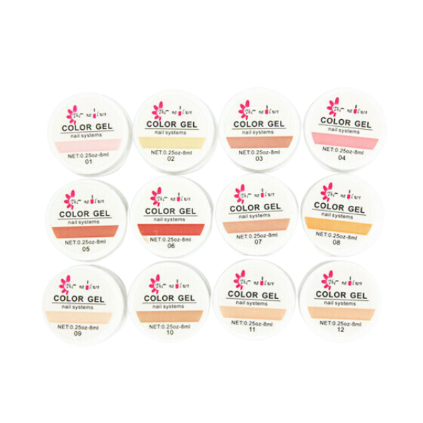 Glow Up Nude Gel Set of 12 - 8ml Tubs