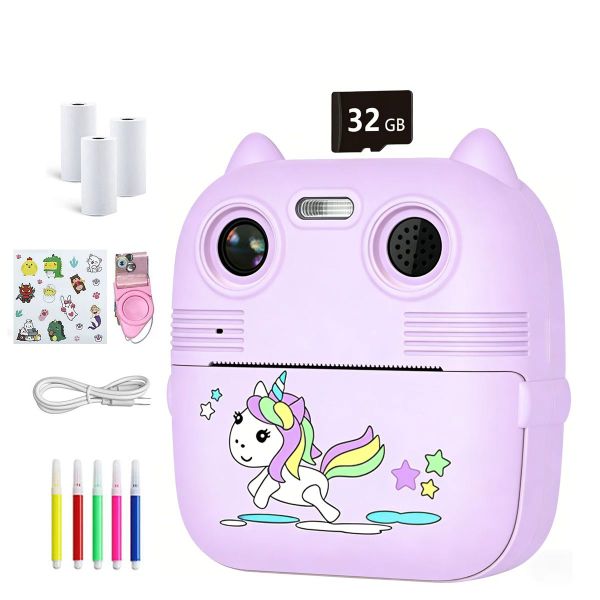 Kids Instant Print Camera &amp; 1080P Video Recorder for Boys Girls