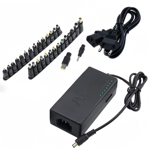 96W Universal Laptop Charger with 30 Tips Adjustable Voltage 12V-24V