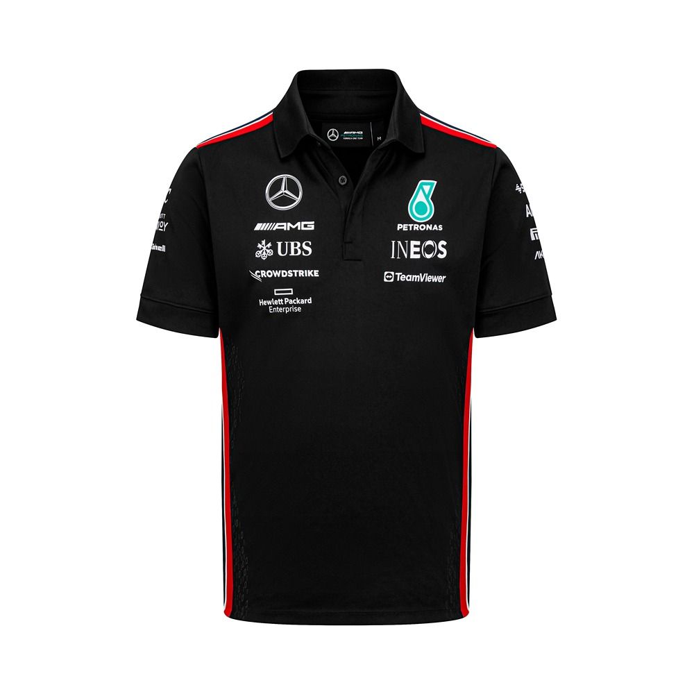 2023 Mercedes AMG Petronas F1 Mens Team Polo Shirt Black | Shop Today ...