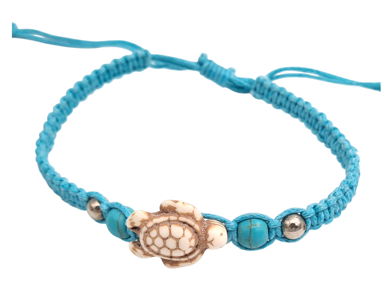Bracelet Anklet Waterproof Adjustable Wax Cord - Turtle