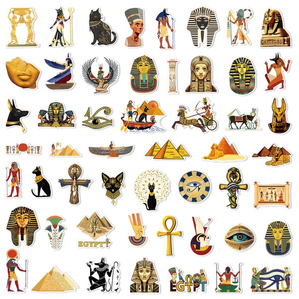 100 Pcs Personalized Ancient Egyptian Culture Graffiti Waterproof Stickers
