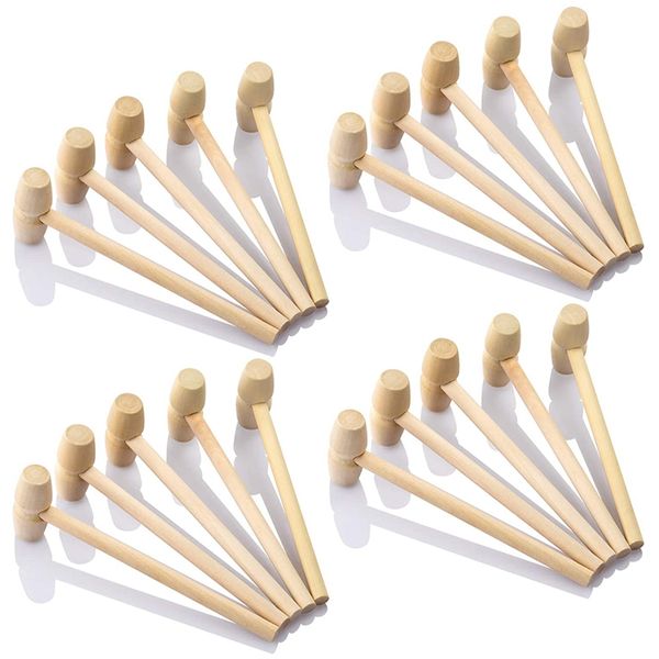 20Pcs Wood Hammers Wooden Hammer For Chocolate Multi-Purpose Solid