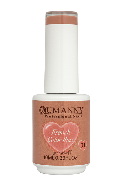 OUMANNY Colored Base Coat Gel - 2-in-1 Tint for Effortless Natural Nails