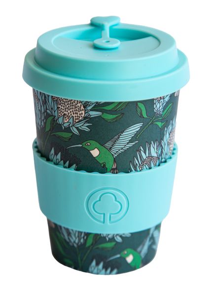 Bamboo Cup 400ml Blue Protea