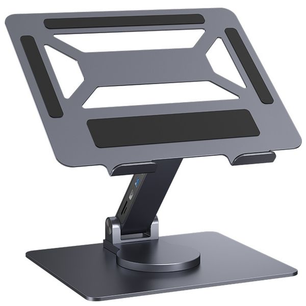 8 in 1 Laptop Docking Station Stand Detachable USB C Hub With 360 Rotation