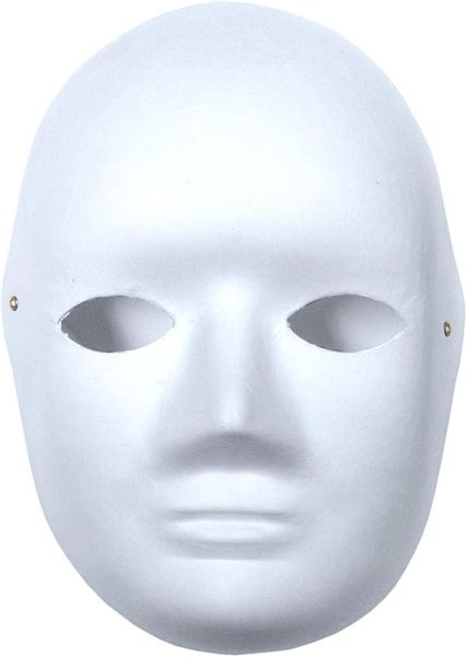 10 Pack DIY White Rigid Paper Mask Fibre Face Mask Pulp Painted Mask