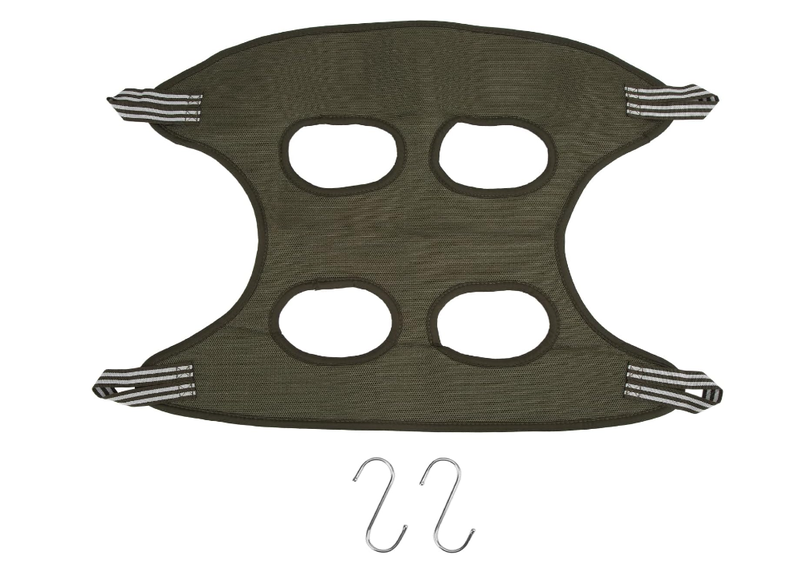 Grey Pet Grooming Hammock Helper With Two Hooks