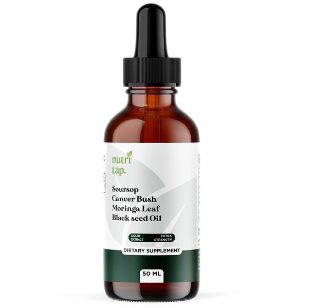 Nutritap - Soursop Drops with Cancer Bush, Moringa &amp; Black Seed Oil