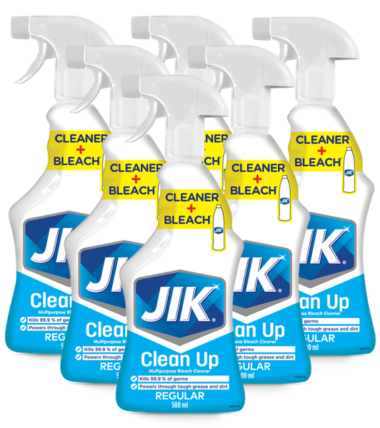 JIK 6 x 500ml, Multi-Purpose, Bleach Cleaner, Trigger, Regular