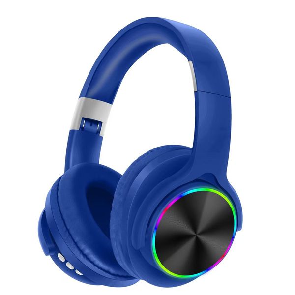 Blue Wireless stereo RGB shine color changing gaming headphone